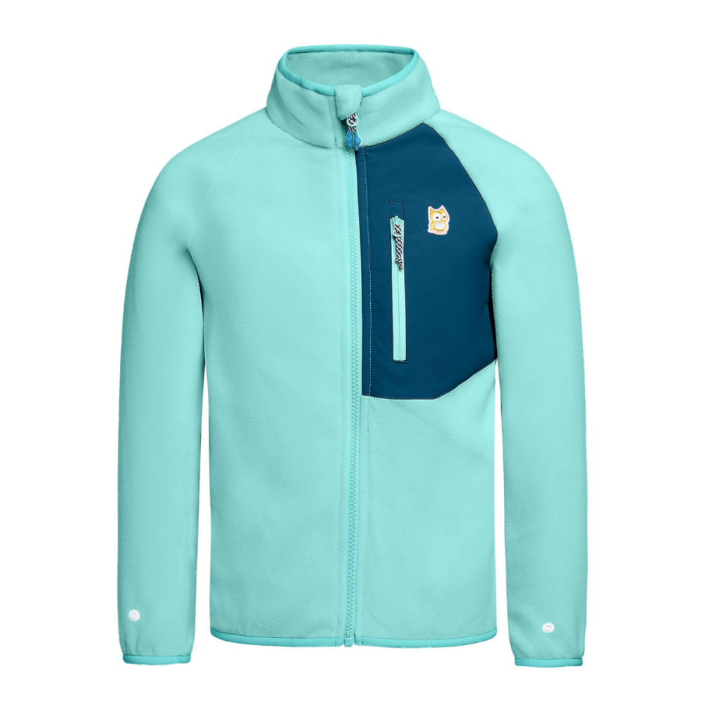 Namuk Avan Bio-Fleecejacke, Manbali blue / Deep petrol, 140/146