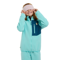 Namuk Avan Bio-Fleecejacke, Manbali blue / Deep petrol, 140/146