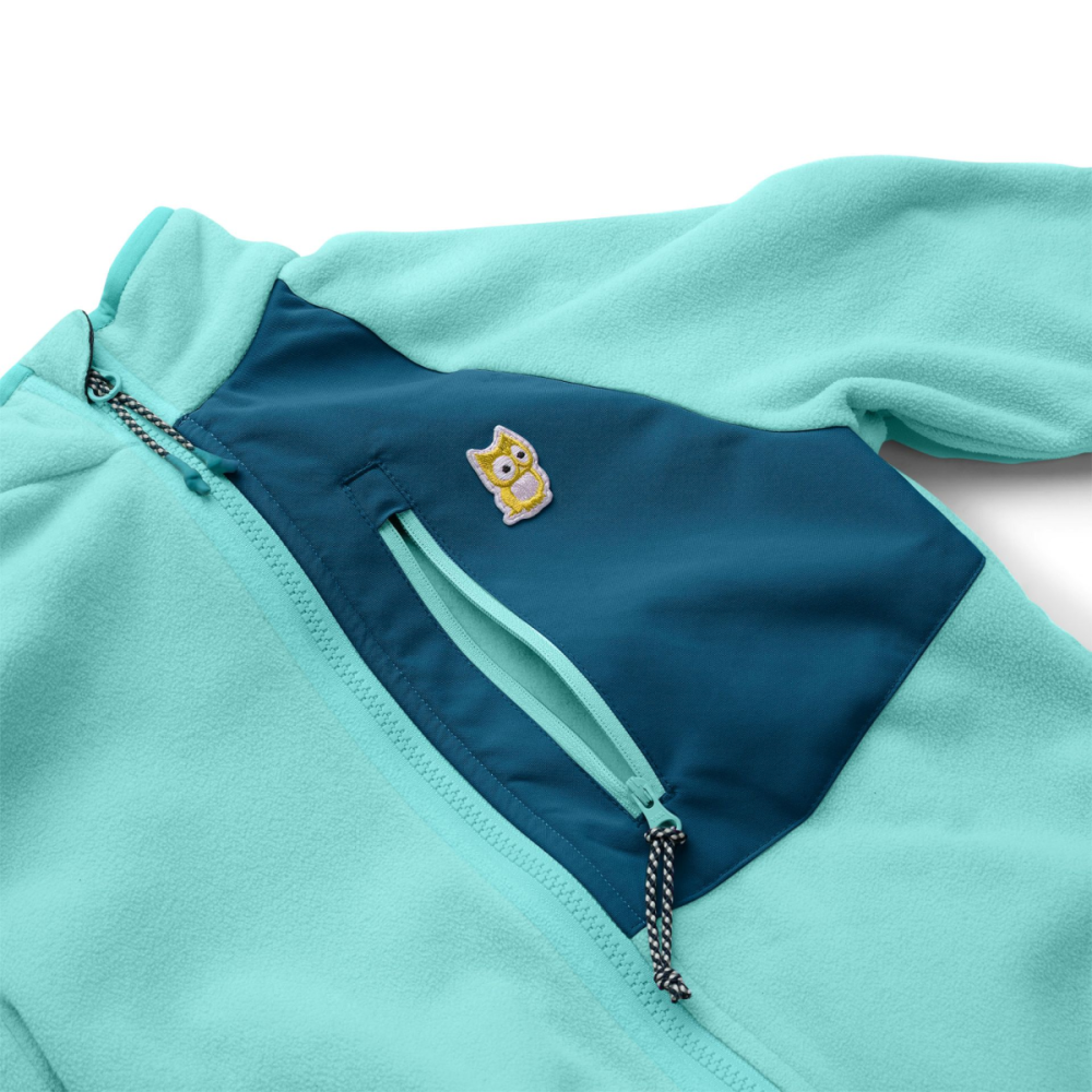 Namuk Avan Bio-Fleecejacke, Manbali blue / Deep petrol, 140/146