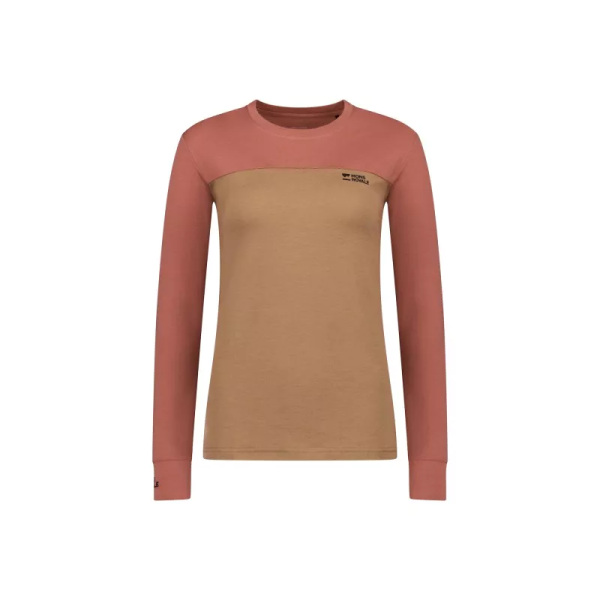Mons Royale Yotei Merino Long Sleeve, Canyon Rose / Toffee