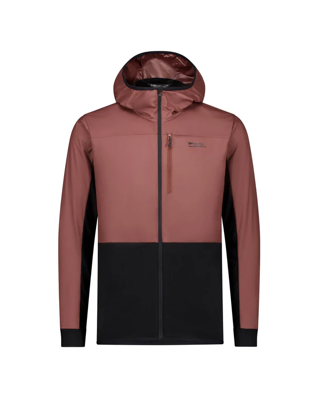 Mons Royale M Diversion Merino Wind Jacket, coffee/black, Grösse L