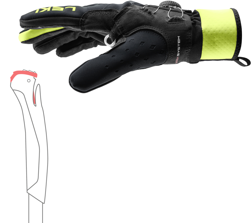 Leki PRC Boa Shark black/yellow 8