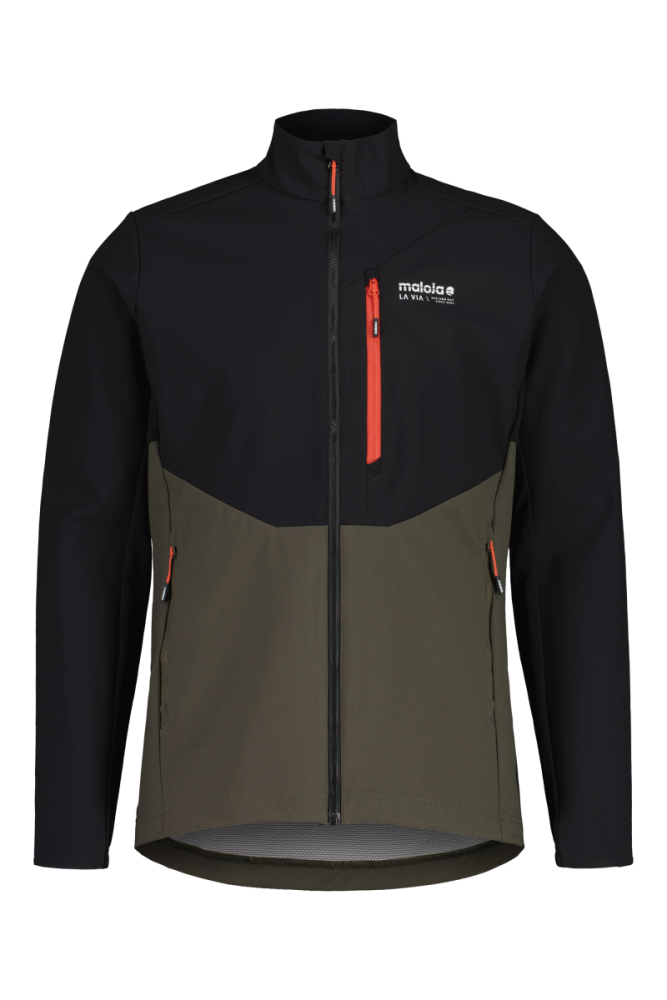 Maloja AlpelM. Nordic Hybrid Softshell Jacket, deep black multi, Grösse S