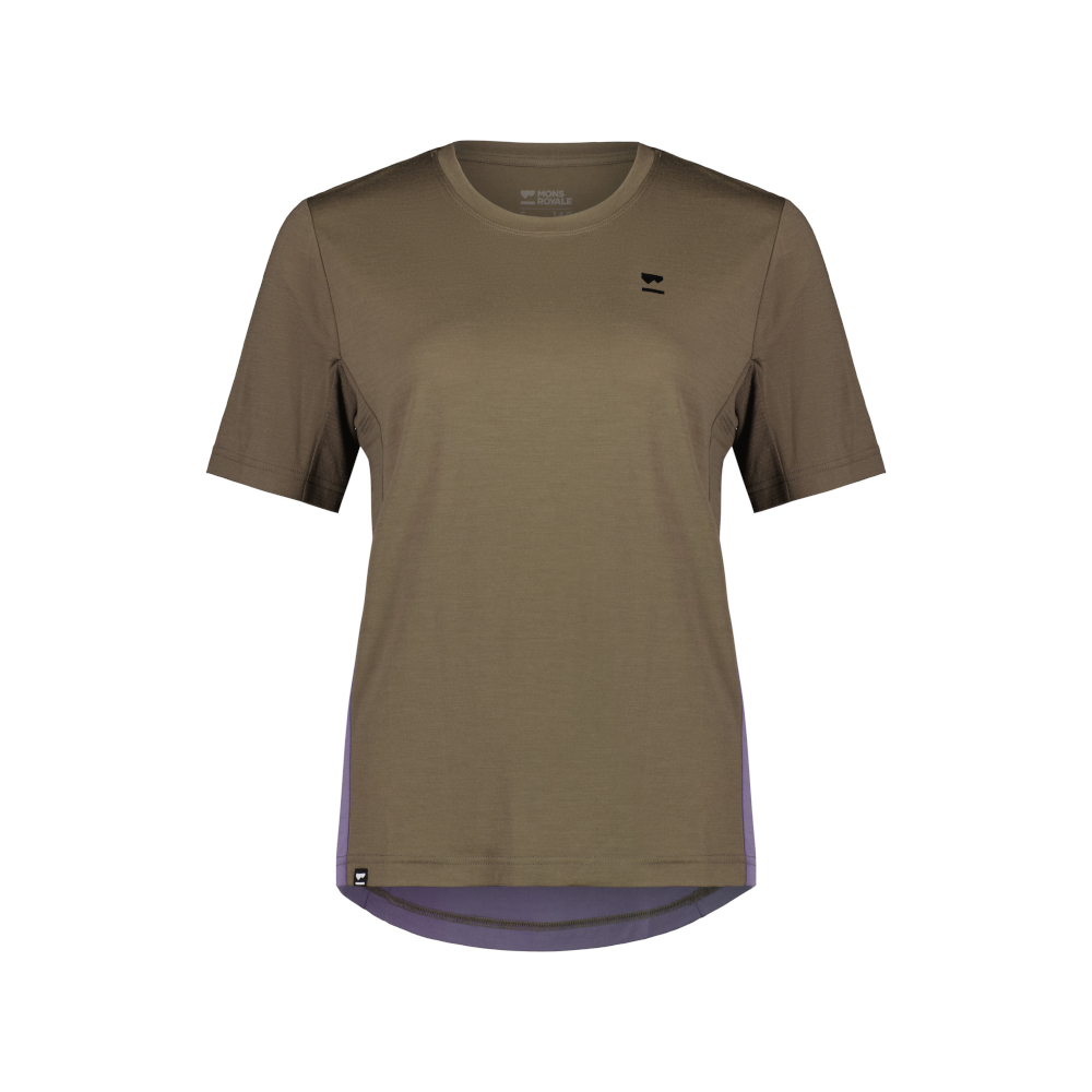 Mons Royale W Tarn Merino Shift Tee Walnut / Thistle L