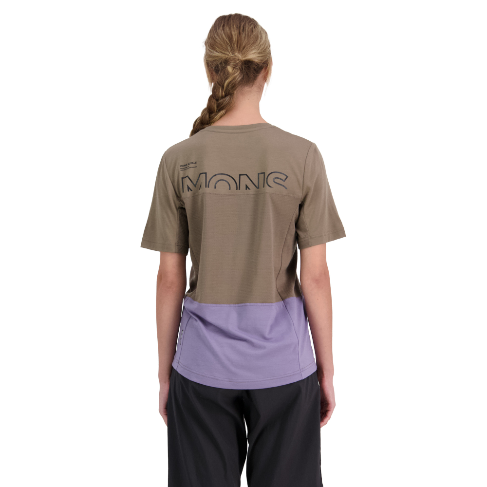 Mons Royale W Tarn Merino Shift Tee Walnut / Thistle L
