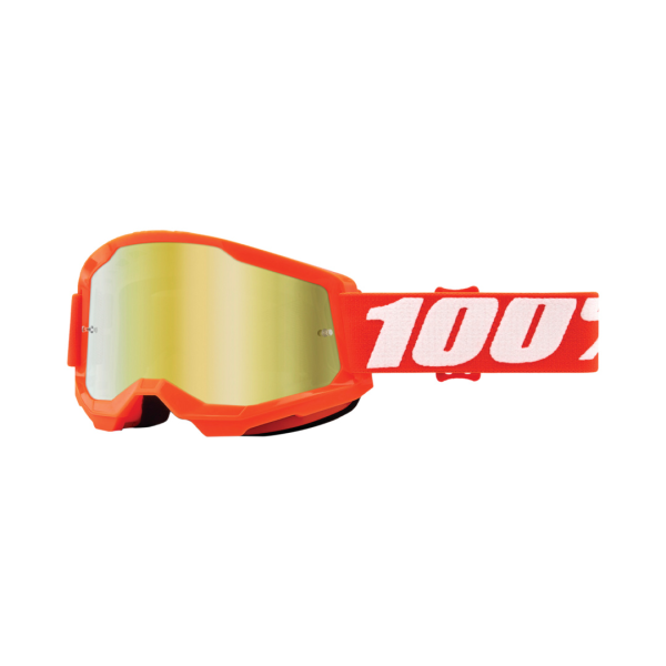 100% Strata 2 Goggle Orange - Mirror Gold