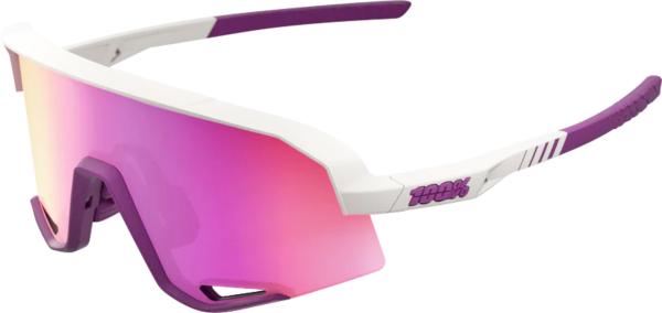 100percent SLENDALE - Matte Chalk - Purple Multilayer Mirror Lens
