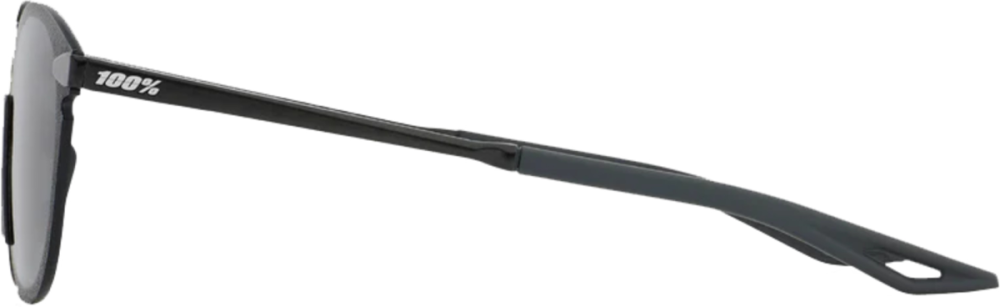 100percent Legere Round Brille Polished Black - Smoke Lens