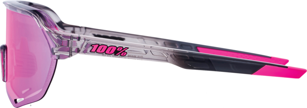 100percent 100% S2 - Polished Black - HiPER Polarized Lavender Mirror