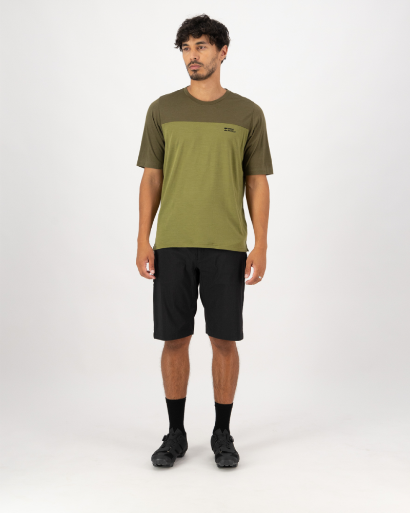 Mons Royale Diversion Merino Bike Jersey Short Sleeve, Fern / Olive, Grösse M