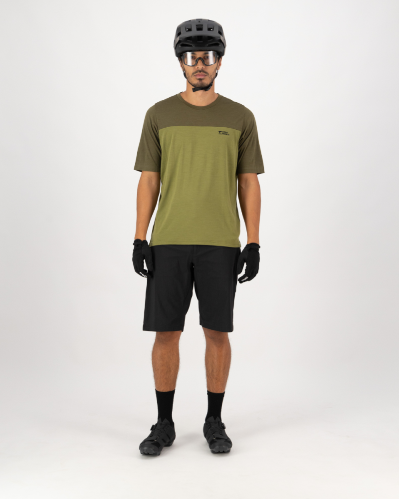 Mons Royale Diversion Merino Bike Jersey Short Sleeve, Fern / Olive, Grösse M