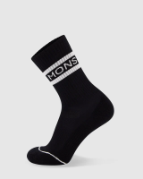 Mons Royale Signature Merino Crew Sock, Black / White, Grösse S