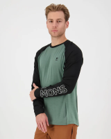 Mons Royale Tarn Merino Long Sleeve, Cypress / Black / Thyme, Grösse S
