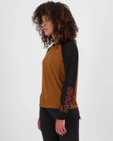 Mons Royale Tarn Merino Long Sleeve, Caramel / Black