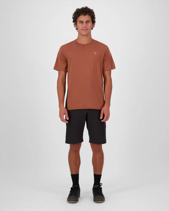 Mons Royale Tarn Merino T-Shirt, Cinnamon / Black, Grösse L