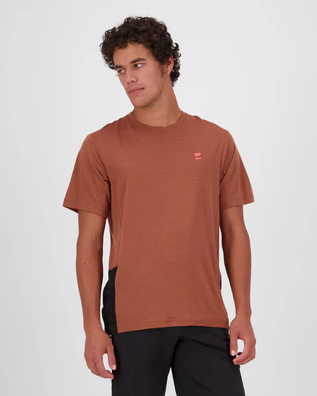 Mons Royale Tarn Merino T-Shirt, Cinnamon / Black, Grösse L