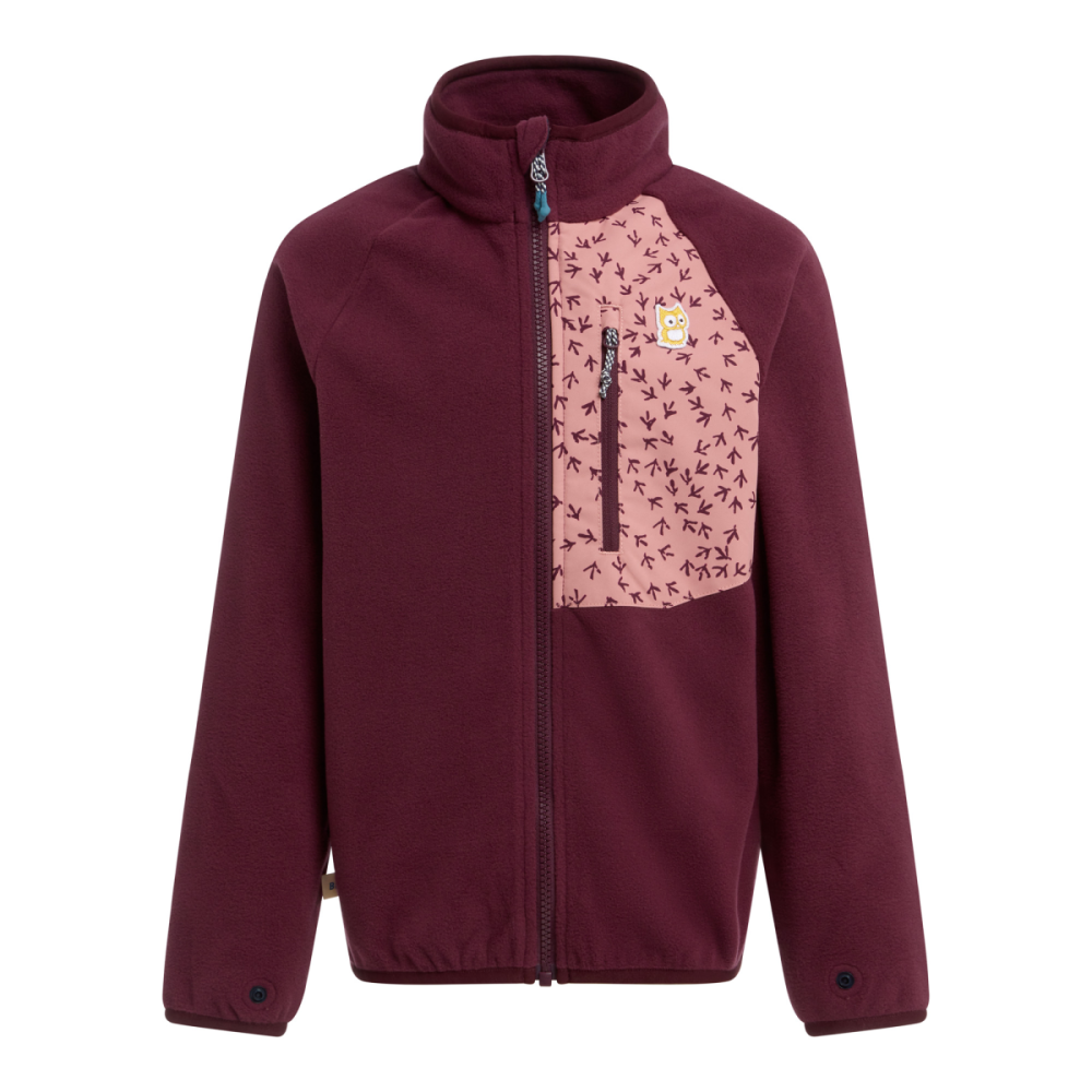 Namuk Avan Bio-Fleecejacke "Senso", Mulberry / Dark rose, 104/110