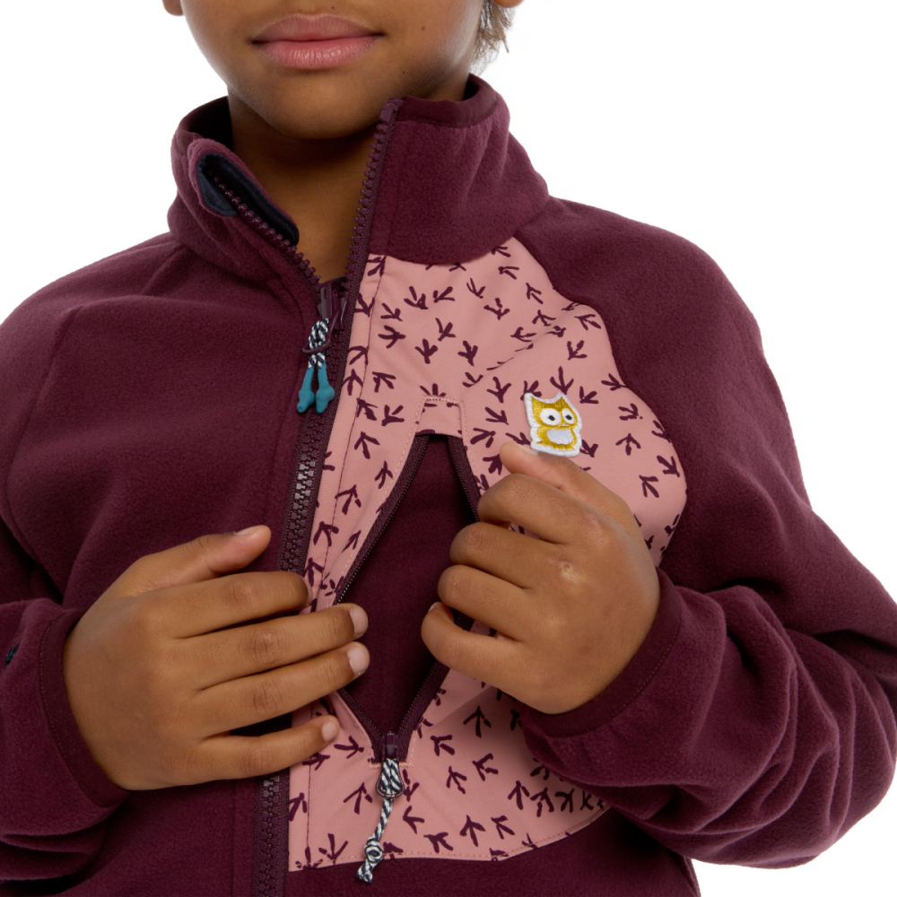 Namuk Avan Bio-Fleecejacke "Senso", Mulberry / Dark rose, 104/110