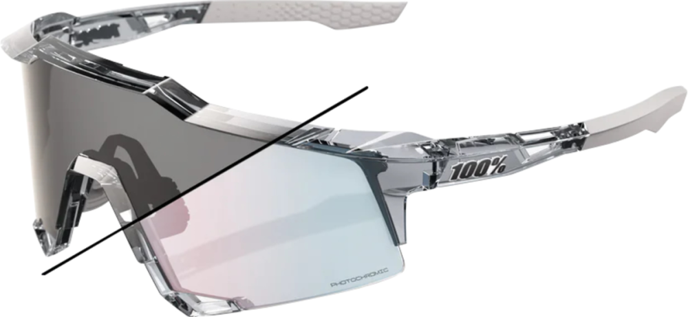 100percent Speedcraft - Polished Translucent Grey - Rose Gold Phot