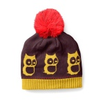 Namuk Logo Beanie, Mulberry / Corporate yellow, L/XL