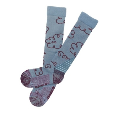 Namuk Clouds Merino Skisocken, Purple blue / Mulberry, 35-38