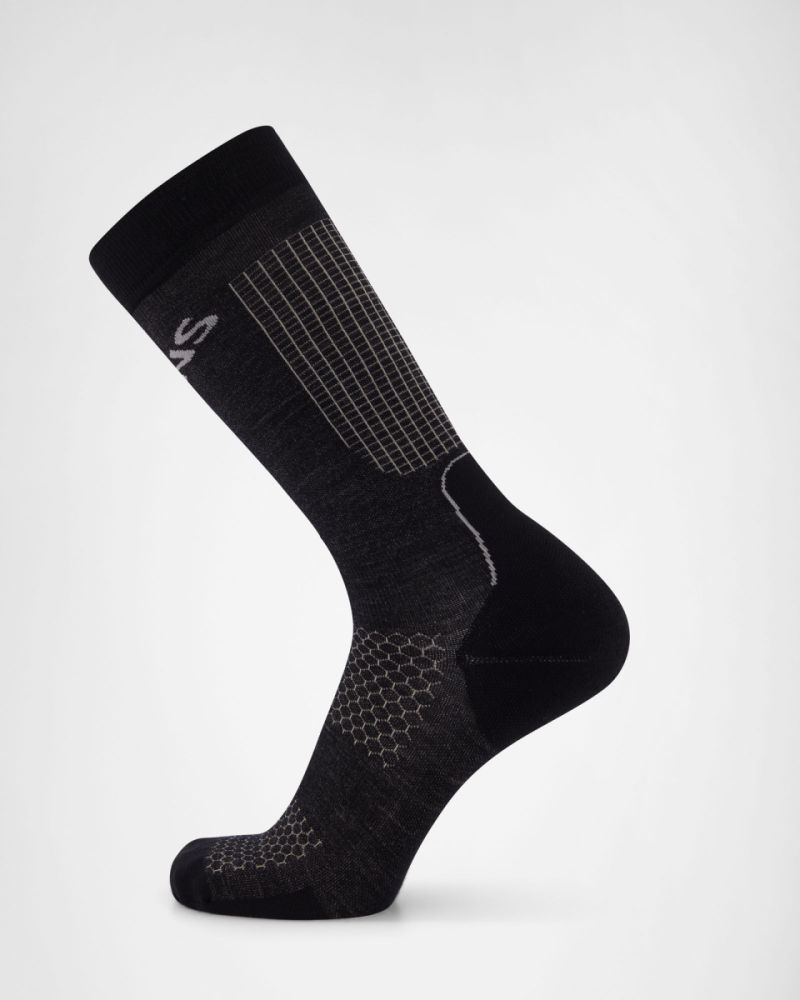 Mons Royale Pro Lite Merino Snow Sock, Black, Grösse L