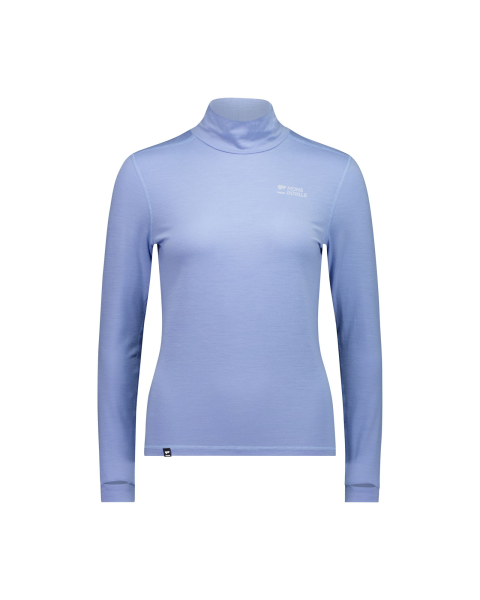Mons Royale Cascade Merino Base Layer Mock Neck Long Sleeve, Moonstone
