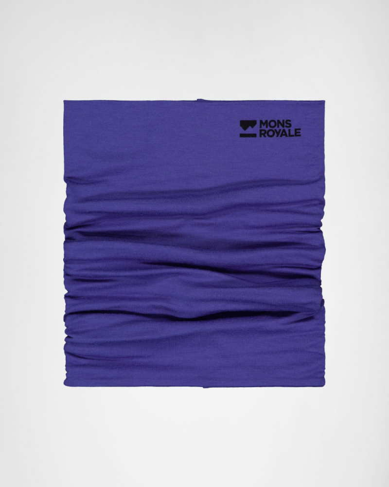 Mons Royale Double Up Merino Neckwarmer, Blue Dusk, Grösse OS