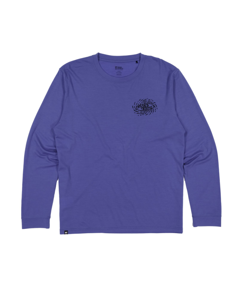 Mons Royale Icon Merino Long Sleeve, Blue Dusk, Grösse S