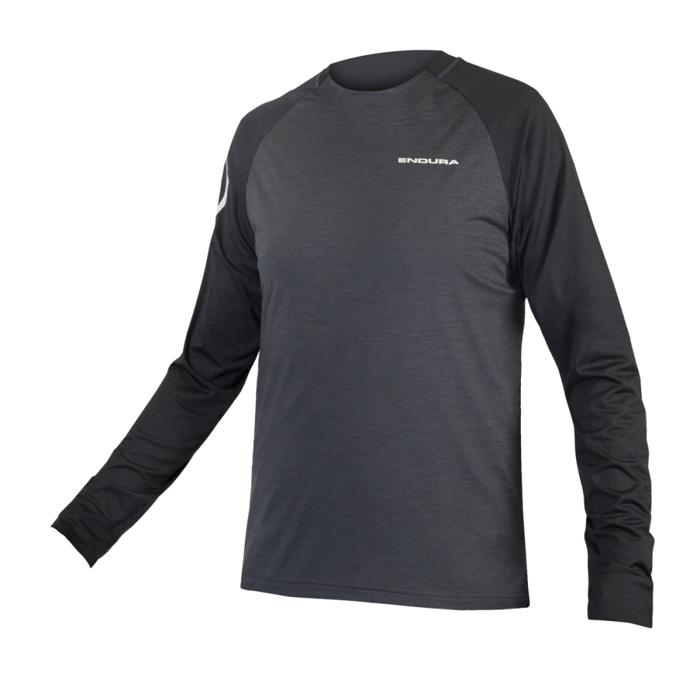 Endura SingleTrack Trikot (langarm) : Zinn-Grau - M