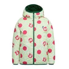 Namuk Glow wendbare PrimaLoft Jacke "Legna polka" Mountain green/Off white