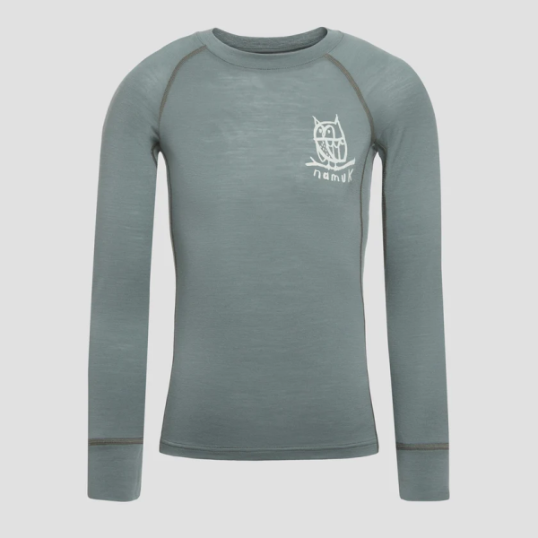 Namuk Uil Merino Longsleeve "Elo" Moss green