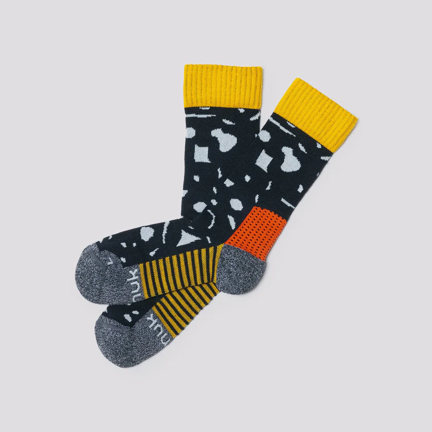 Namuk Peak Merino Wandersocken True navy/Super lemon