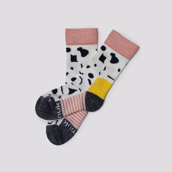 Namuk Peak Merino Wandersocken Off white/Sunset rose