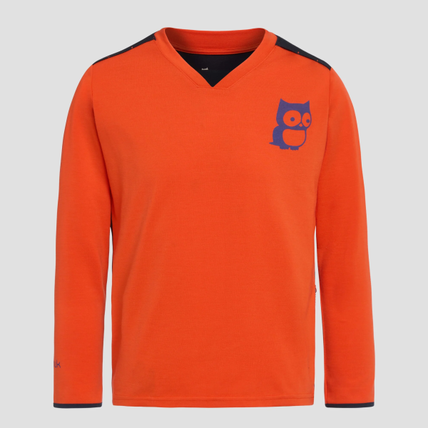 Namuk Luke Merino Bike Longsleeve Red orange/True navy