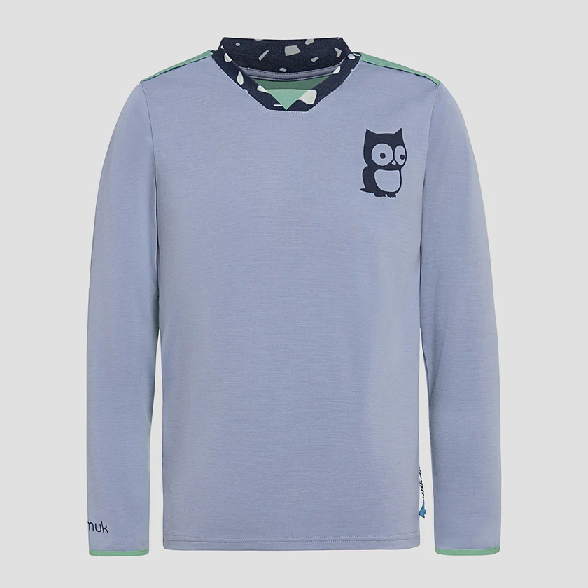Namuk Luke Merino Bike Longsleeve "Underground" Purple blue/Northern lights 140/146