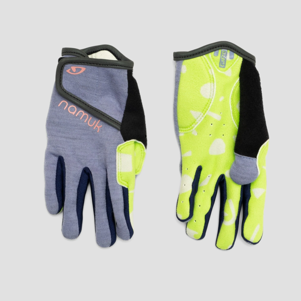Namuk Kolo Merino Bike Handschuhe "Underground" Purple blue/Lime L