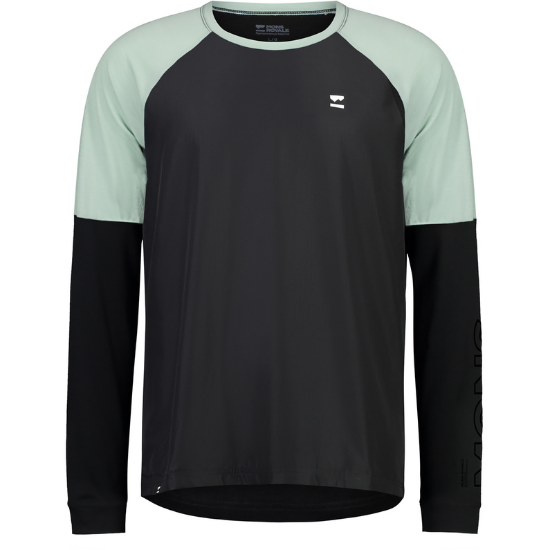 Mons Royale Tarn Merino Shift Wind Jersey, Glacier / Black, Grösse M