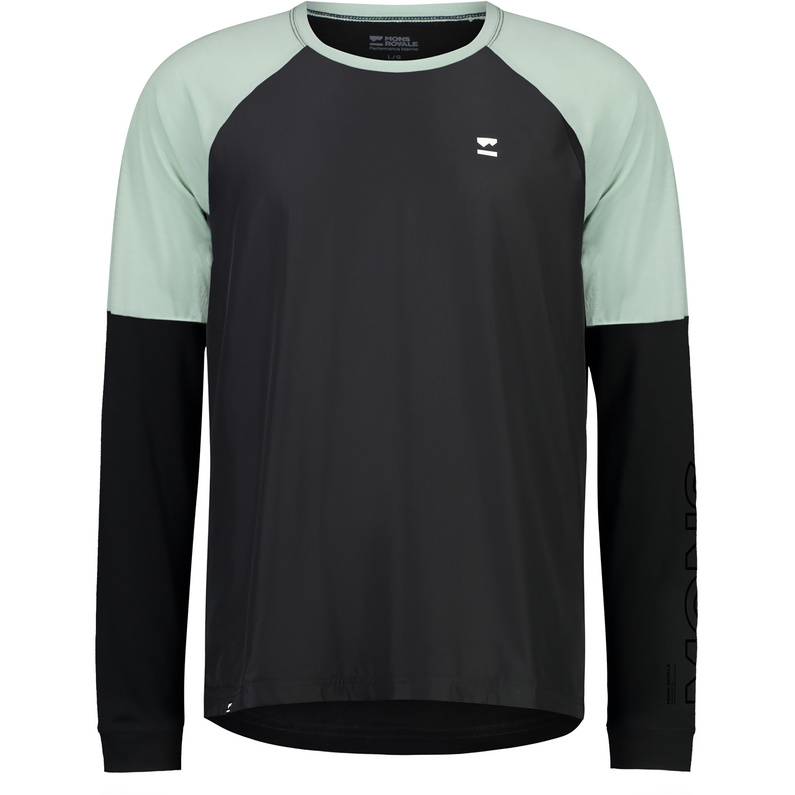 Mons Royale Tarn Merino Shift Wind Jersey, Glacier / Black