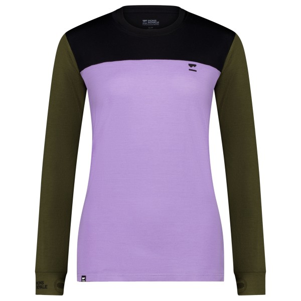 Mons Royale Yotei BF LS, Lupin / Dark Olive / Black, Grösse XS