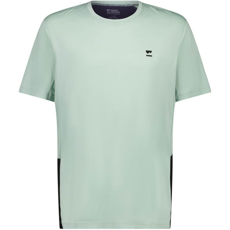 Mons Royale Tarn Merino Shift T-Shirt, Glacier / Black