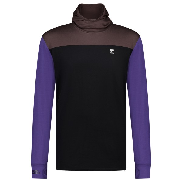 Mons Royale Yotei Powder Hood LS, Violet / Cedar / Black