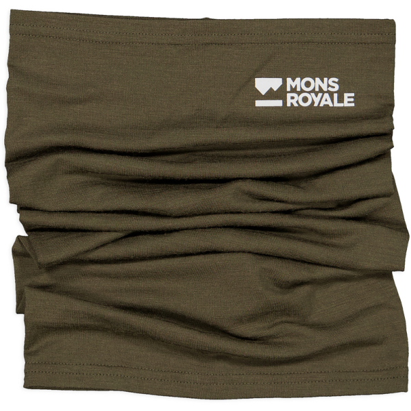 Mons Royale Double Up Neckwarmer, Dark Olive, Grösse OS