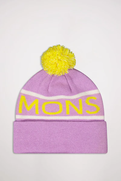 Mons Royale McCloud Pom Pom Merino Beanie Orchid Sun OS