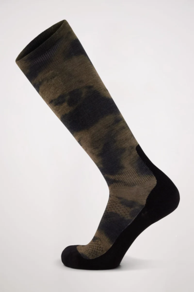 Mons Royale Atlas Merino Snow Sock Olive Tie Dye