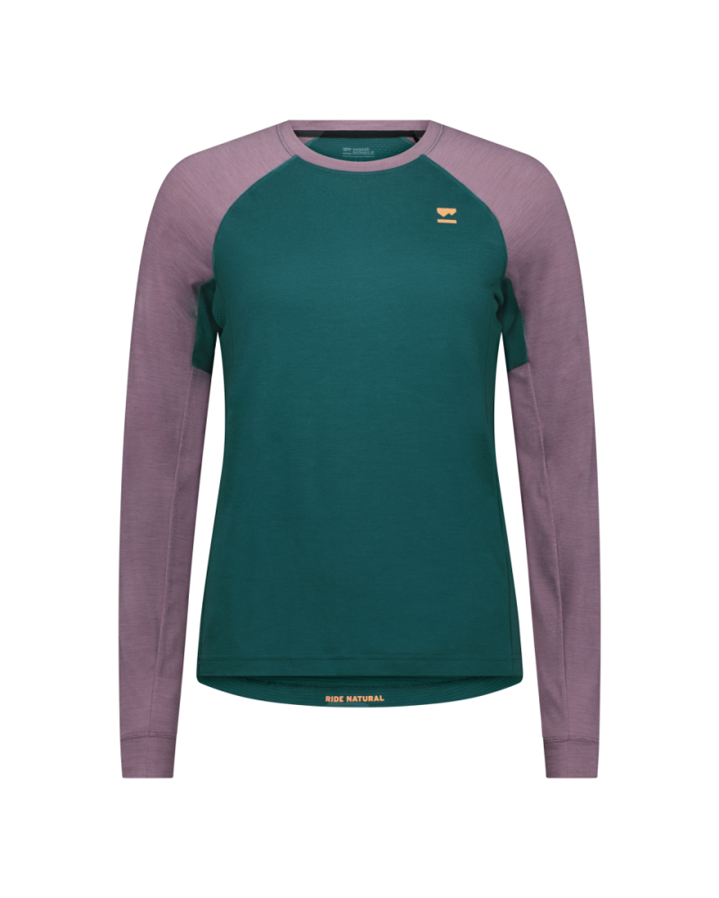 Mons Royale Tarn Merino Long Sleeve, Abyss / Mauve, Grösse XL