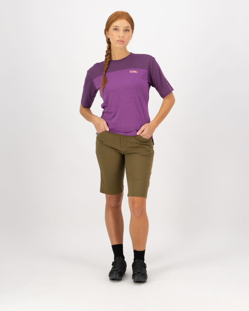 Mons Royale Diversion Merino Bike Jersey Short Sleeve, Ultraviolet / Boysenberry, Grösse XL