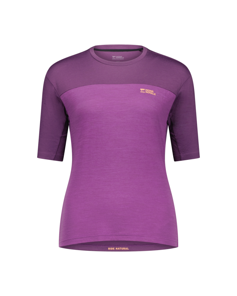 Mons Royale Diversion Merino Bike Jersey Short Sleeve, Ultraviolet / Boysenberry, Grösse XL