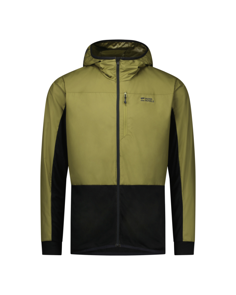 Mons Royale Diversion Merino Wind Jacket, Fern / Black, Grösse M