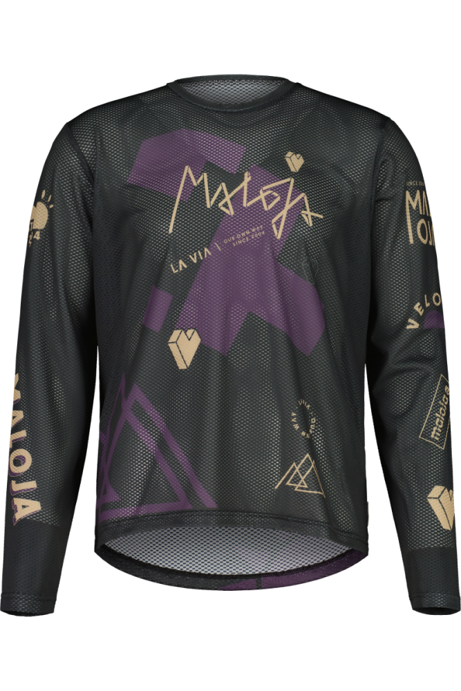 Maloja WeißenbergM. Gravel Shirt, deep black multi, Grösse M